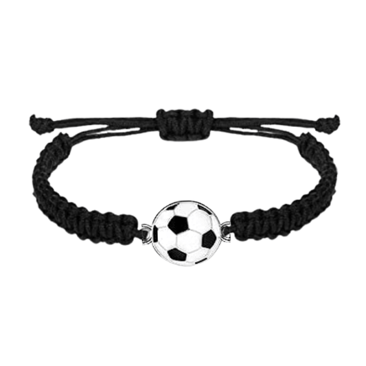 black white soccer bracelet