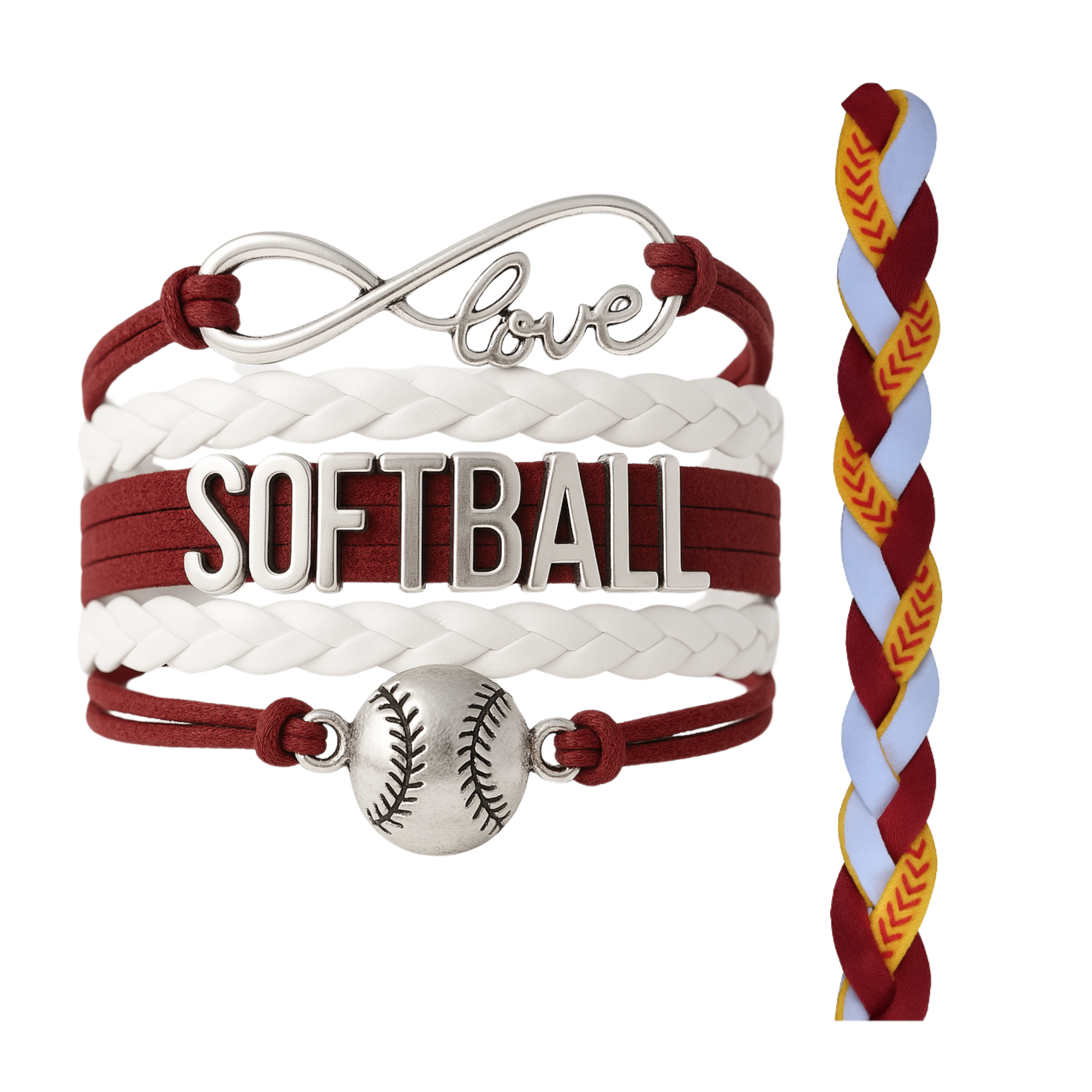 Softball Jewelry Set For Girls (Bracelet & Headband)