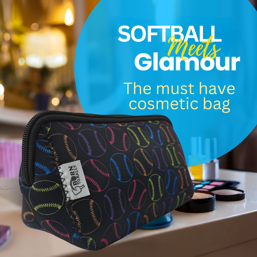 Softball Cosmetic Bag