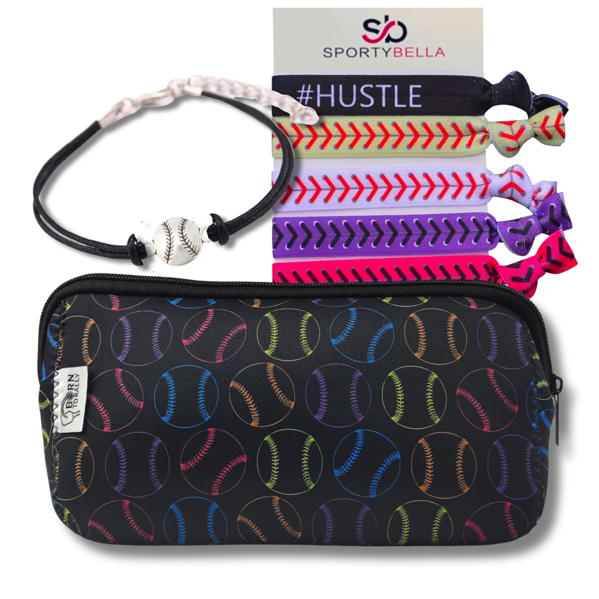 Softball Hustle Cosmetic Bag Gift Bundle