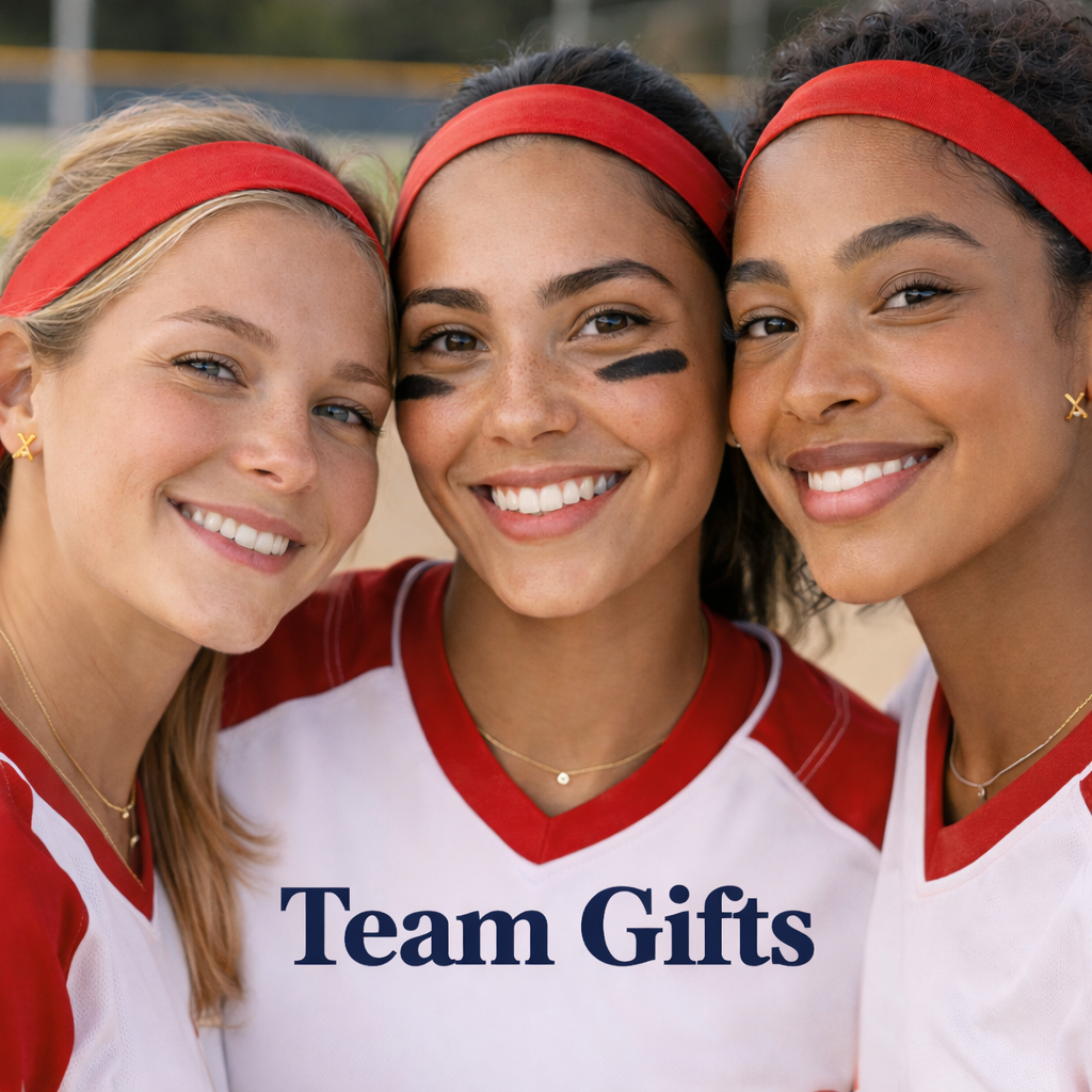 Gold Softball Bat Stud Earrings