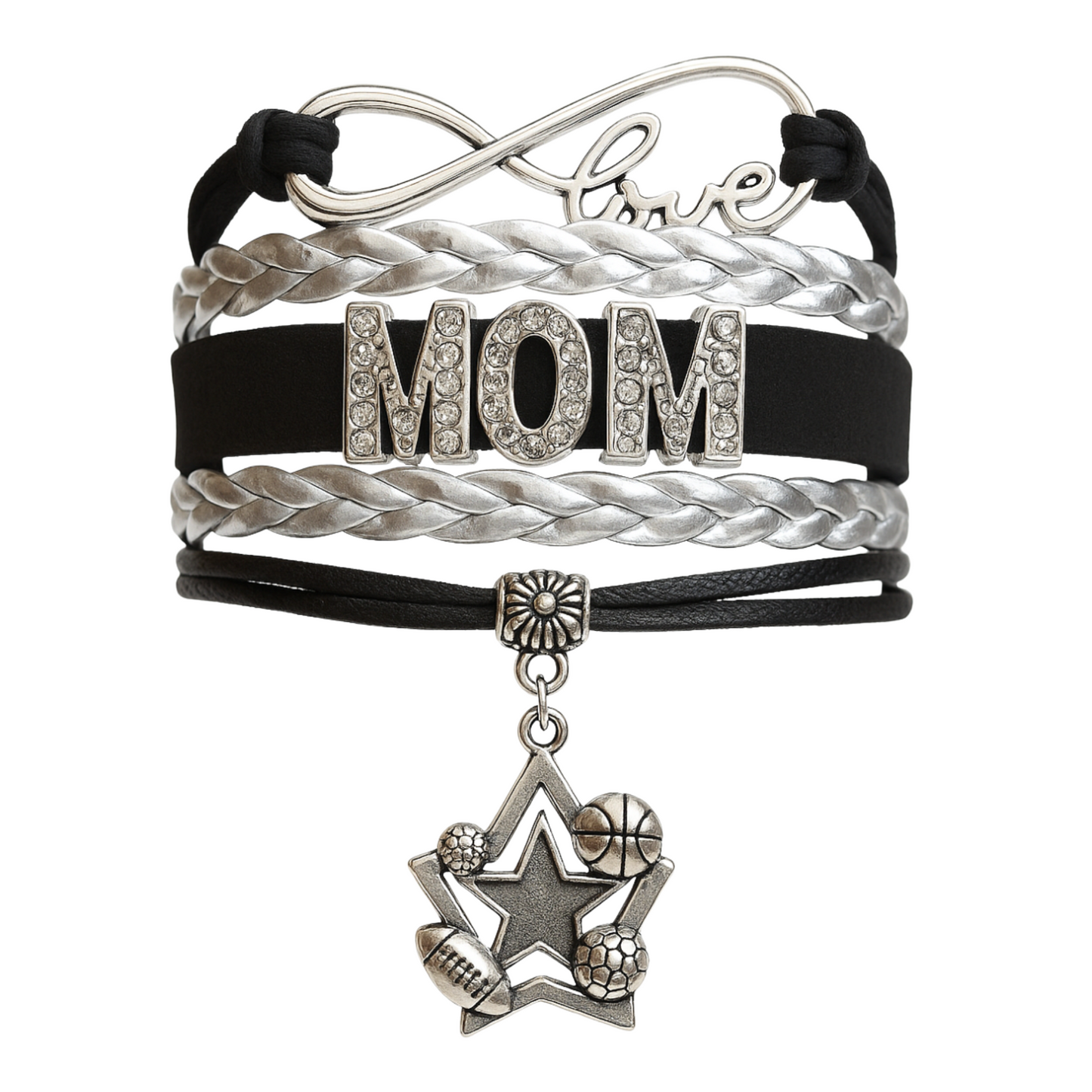 Sport Mom Bracelet - Football, Baseball, Soccer & Basketball Mom