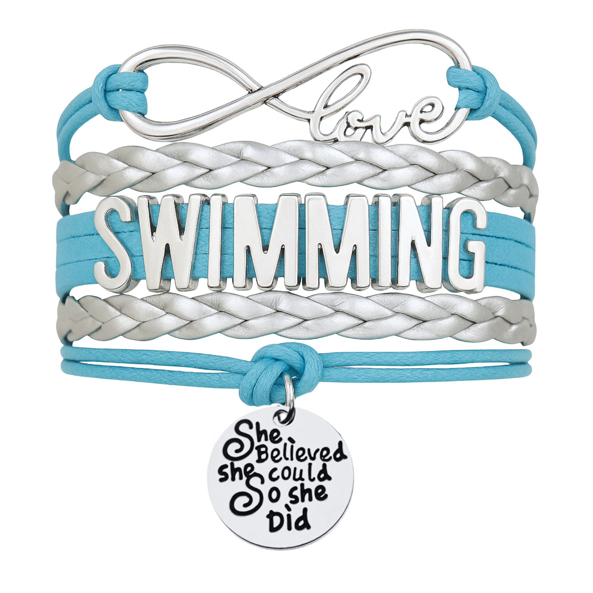 Girls Swim Charm Bracelet