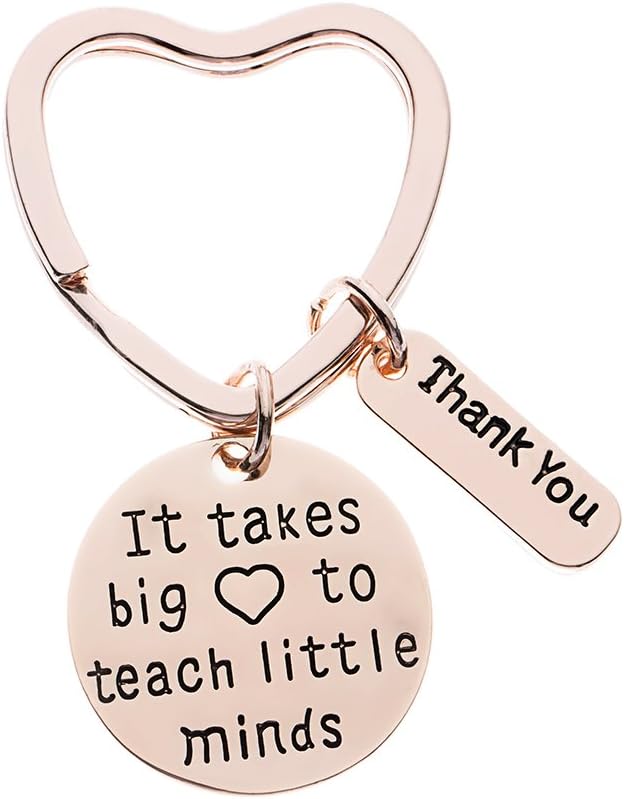 Teacher Keychain - It Takes a Big Heart to Teach Little Minds