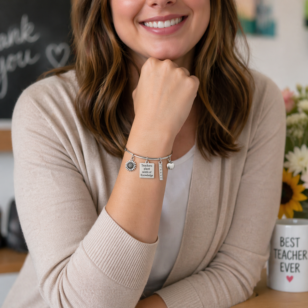 Teacher Bangle Bracelet