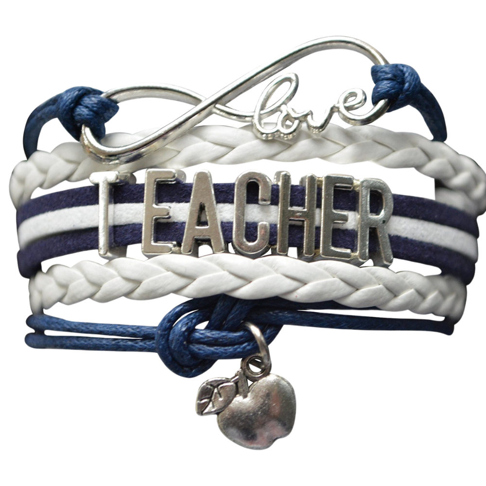 Teacher Infinity Bracelet - Pick Colors