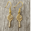 Tennis Rhinestone Racket Dangle Earrings
