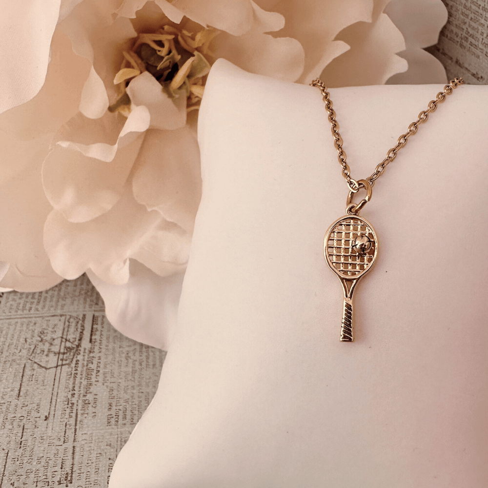 Tennis Racket Gold Necklace