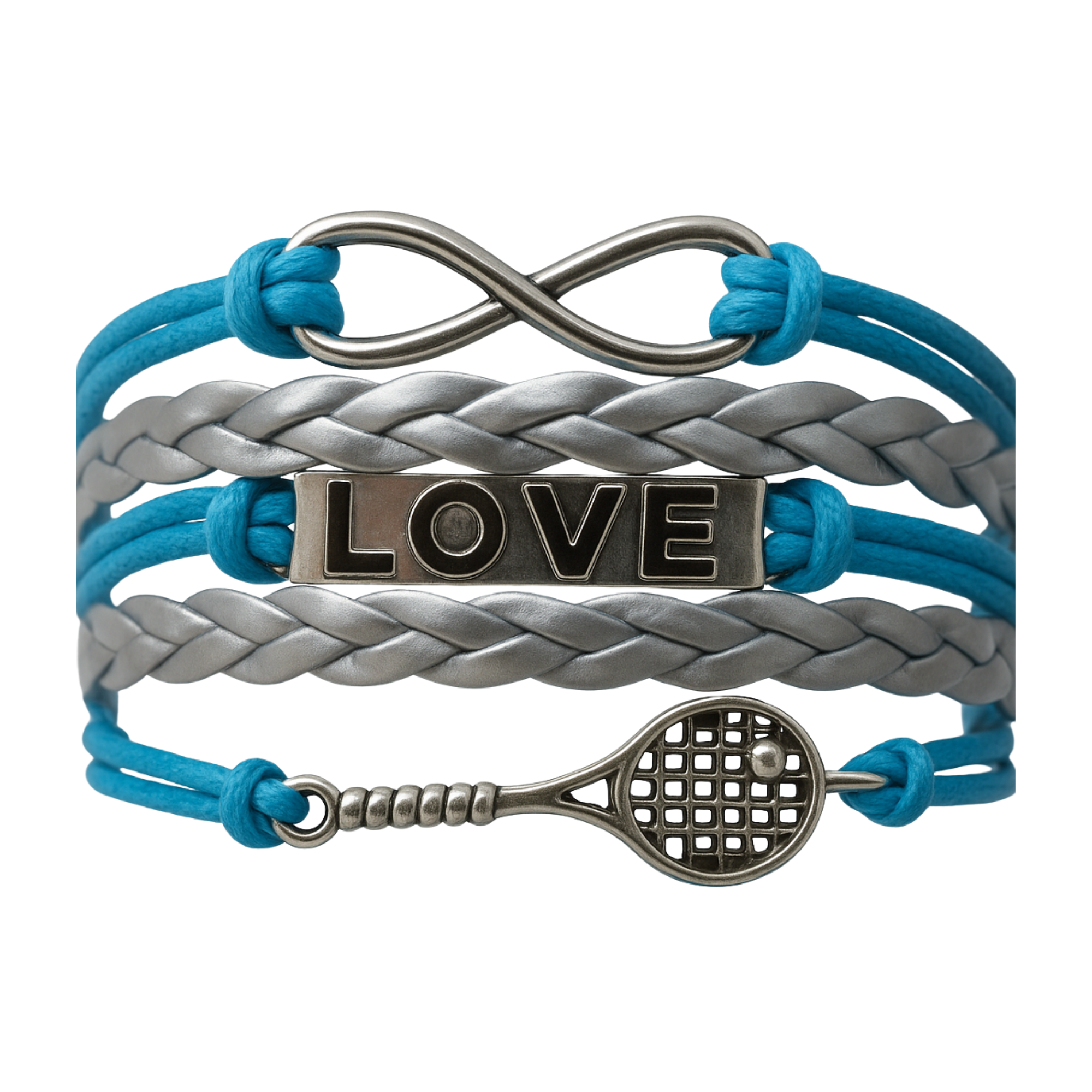 Girls Black Tennis Infinity Bracelet