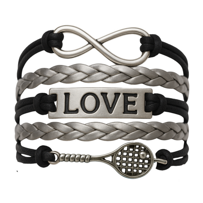 Girls Black Tennis Infinity Bracelet
