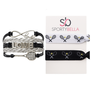 Tennis Bracelet & Hair Tie Set - 2pcs
