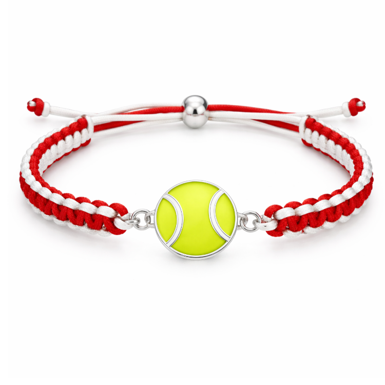 Tennis Ball Multi Colored Rope Bracelet - Pick Colors