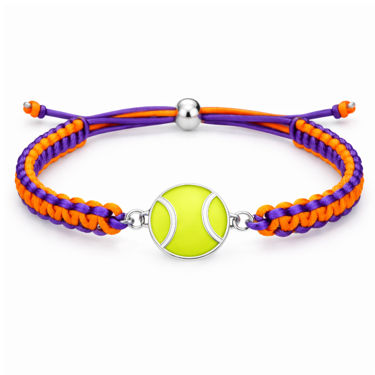 Tennis Ball Multi Colored Rope Bracelet - Pick Colors