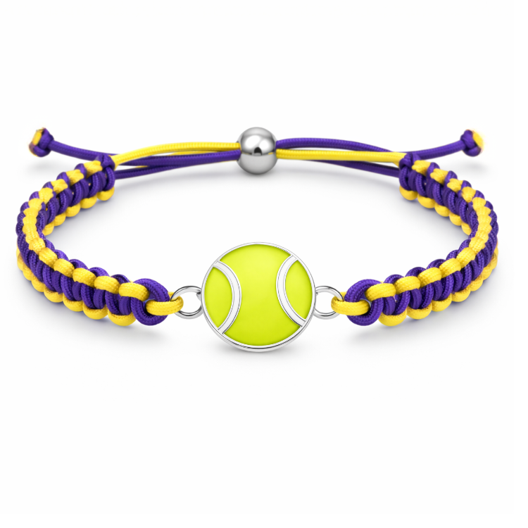 Tennis Ball Multi Colored Rope Bracelet - Pick Colors