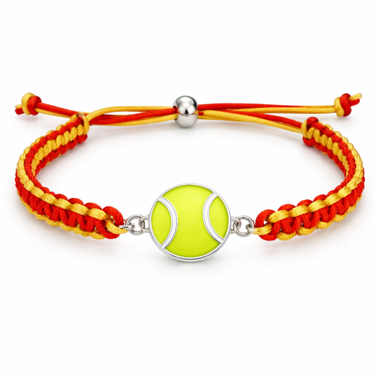 Tennis Ball Multi Colored Rope Bracelet - Pick Colors