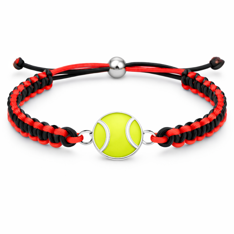 Tennis Ball Multi Colored Rope Bracelet - Pick Colors