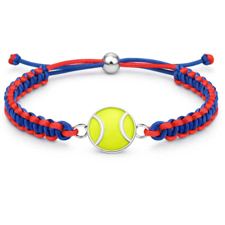 Tennis Ball Multi Colored Rope Bracelet - Pick Colors
