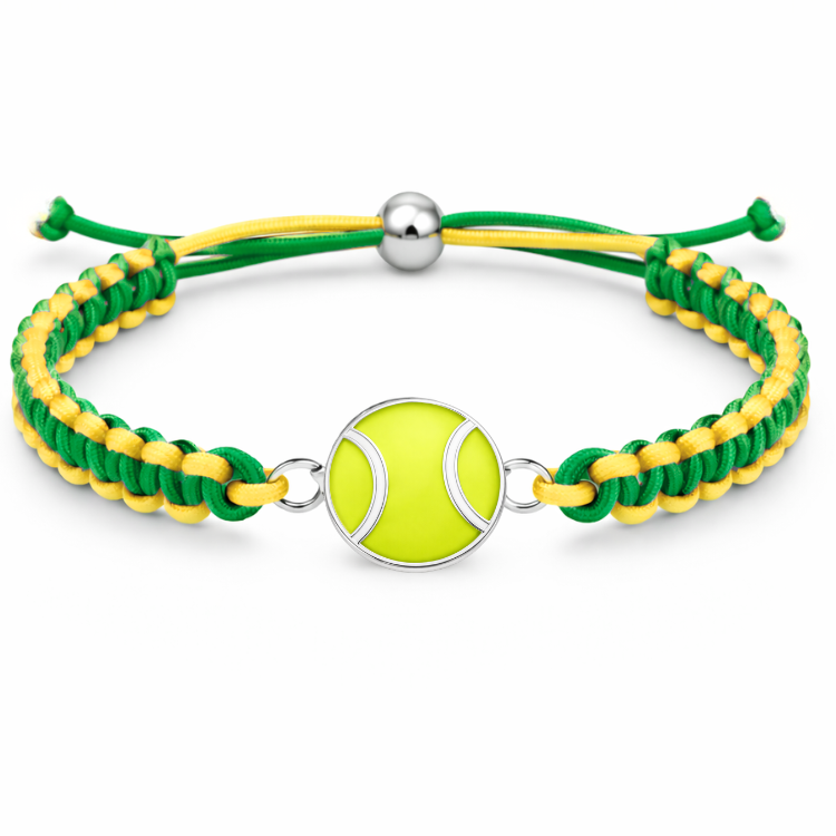 Tennis Ball Multi Colored Rope Bracelet - Pick Colors