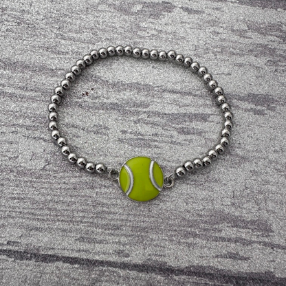 Tennis Ball Beaded Bracelet