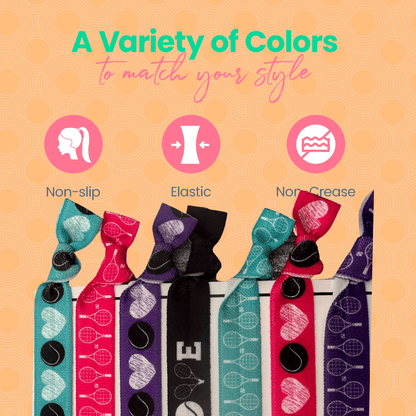 Tennis Love Hair Ties