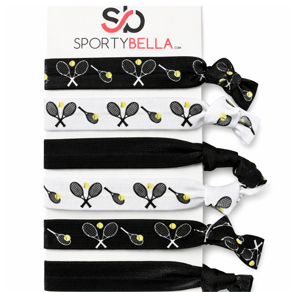 Tennis Hair Ties - Black & White