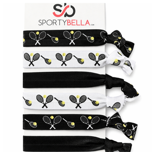 Tennis Hair Ties - Black & White