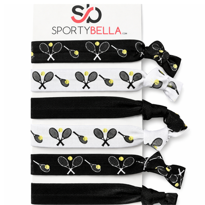 Tennis Hair Ties - Black & White