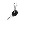 black Tennis Racket Clip On Charm- Zipper Pull