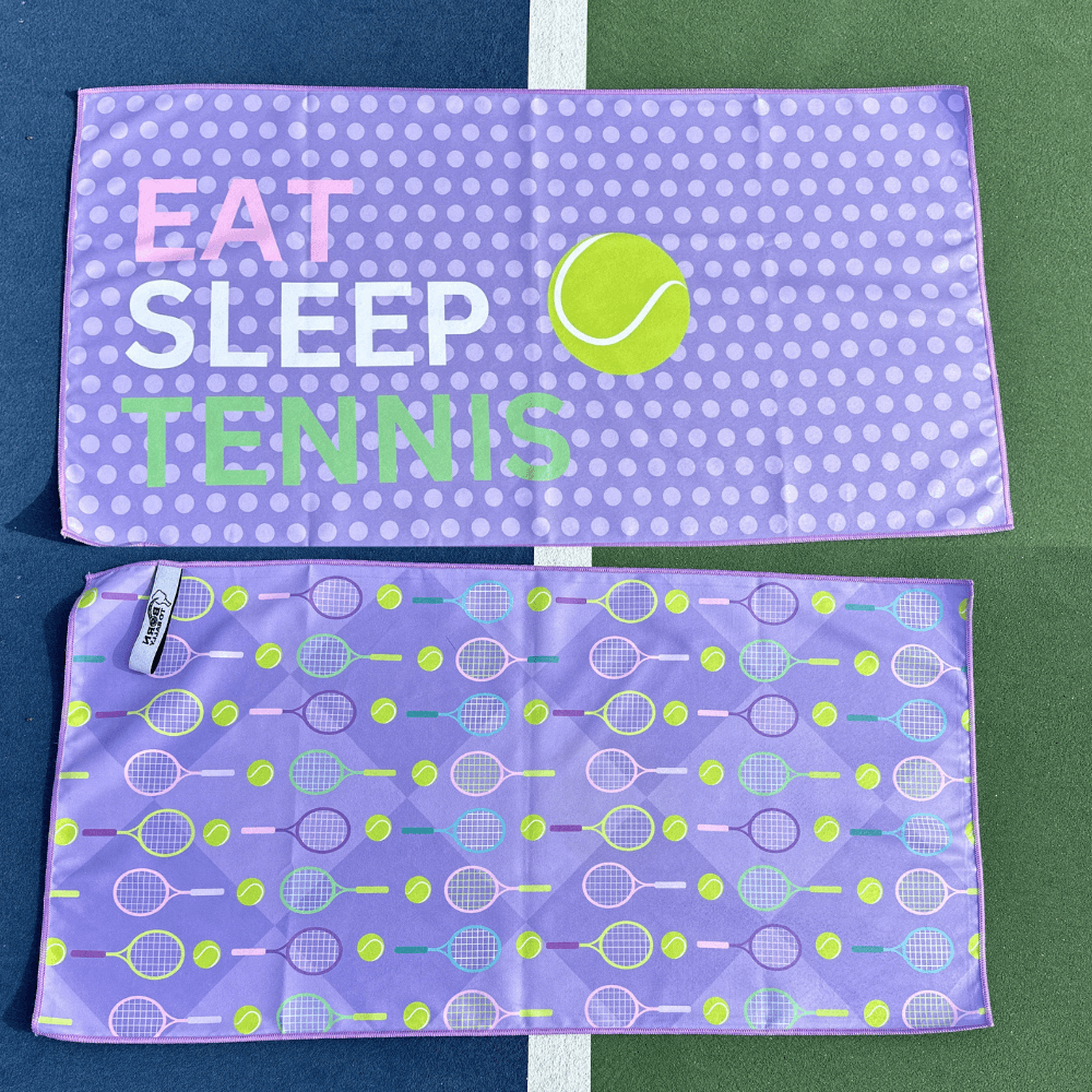 Eat Sleep Tennis Double-Sided Microfiber Towel