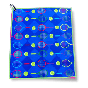 Tennis Towel- Microfiber & Cotton Athletic Towels with Carabiner Clip