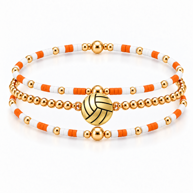 Volleyball Game Day Bracelet Stack