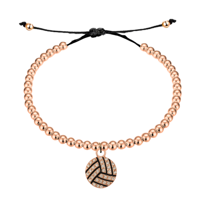 Volleyball Beaded Slider Bracelet