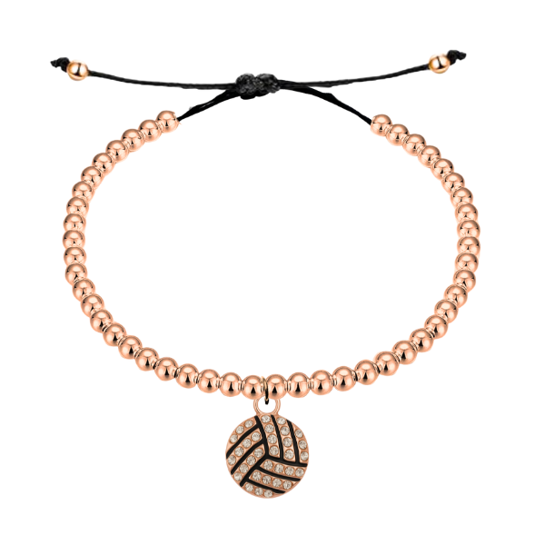 Volleyball Beaded Slider Bracelet