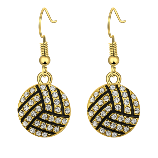 Volleyball Rhinestone Earrings
