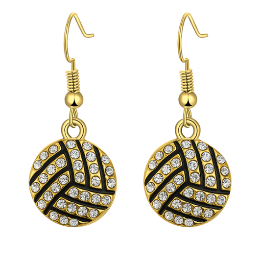 Volleyball Rhinestone Earrings