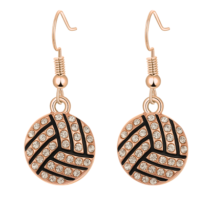 Volleyball Rhinestone Earrings