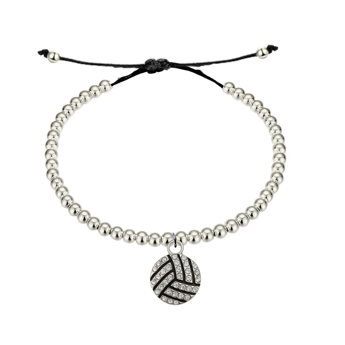 Volleyball Beaded Slider Bracelet