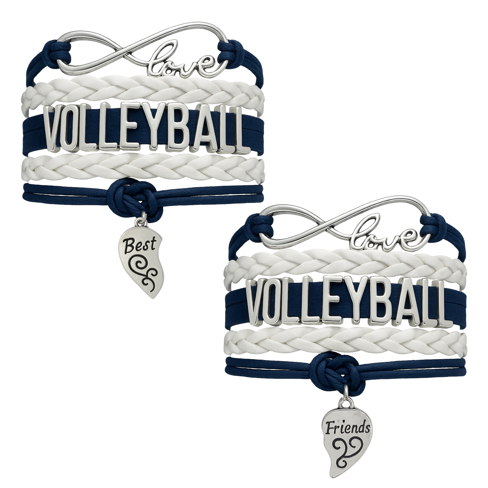 Volleyball Friendship Bracelets Set - Pick Your Team Colors