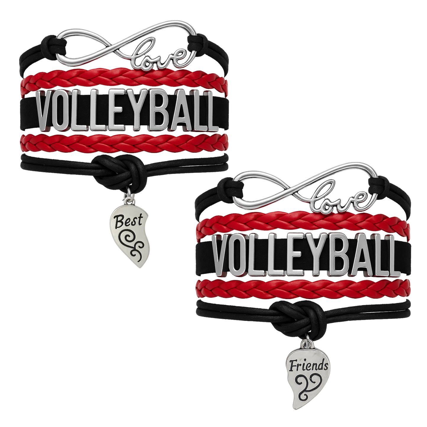 Volleyball Friendship Bracelets Set - Pick Your Team Colors