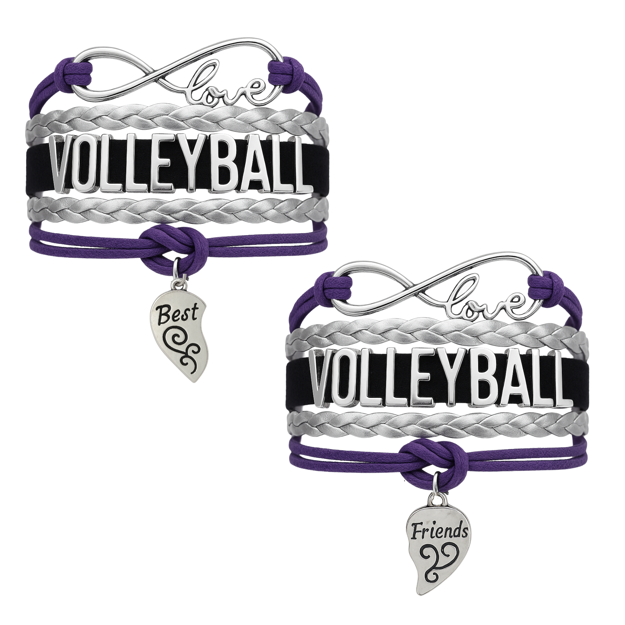 Volleyball Friendship Bracelets Set - Pick Your Team Colors