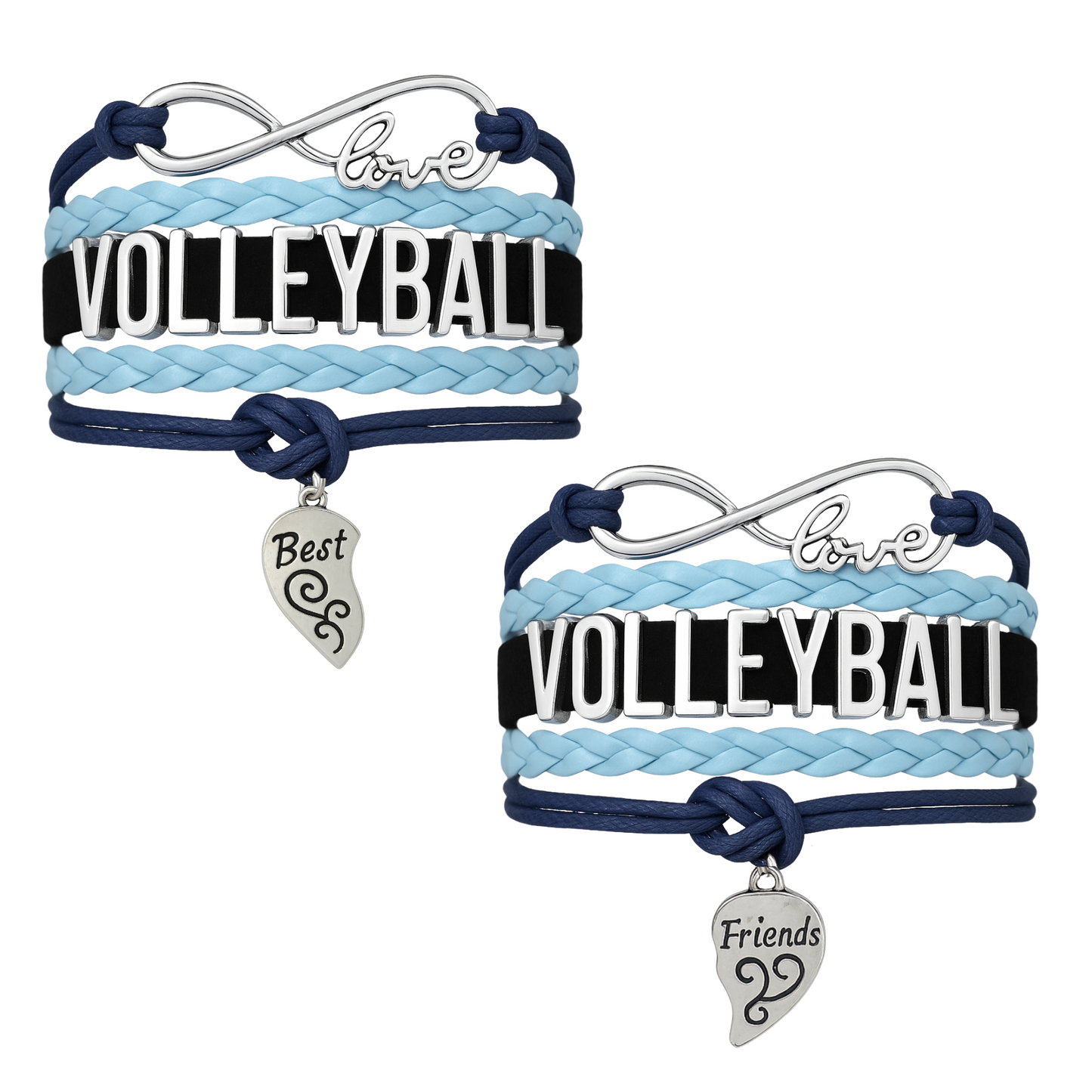 Volleyball Friendship Bracelets Set - Pick Your Team Colors