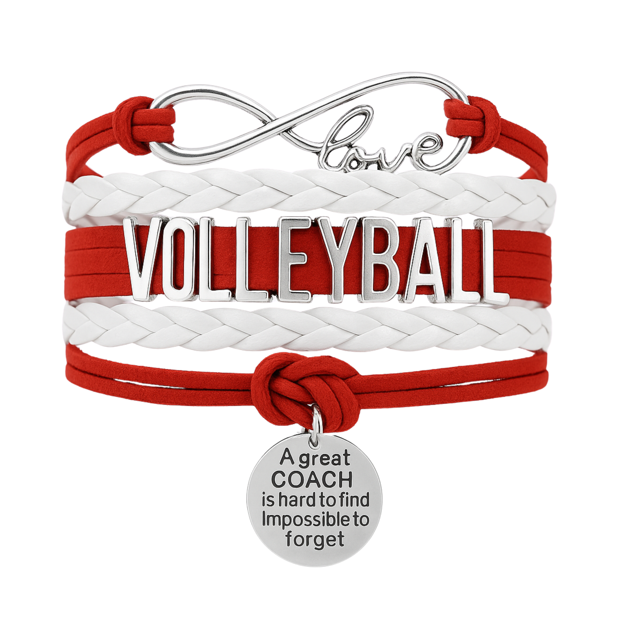 Volleyball Great Coach is Hard to Find  Bracelet - Pick Your Team Colors