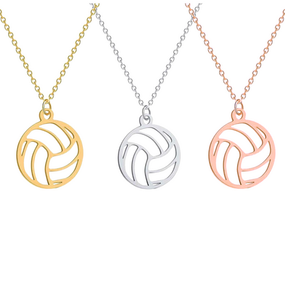 Volleyball Stainless Steel Necklace