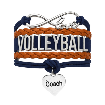 Volleyball Coach Bracelet - Pick Your Team Colors