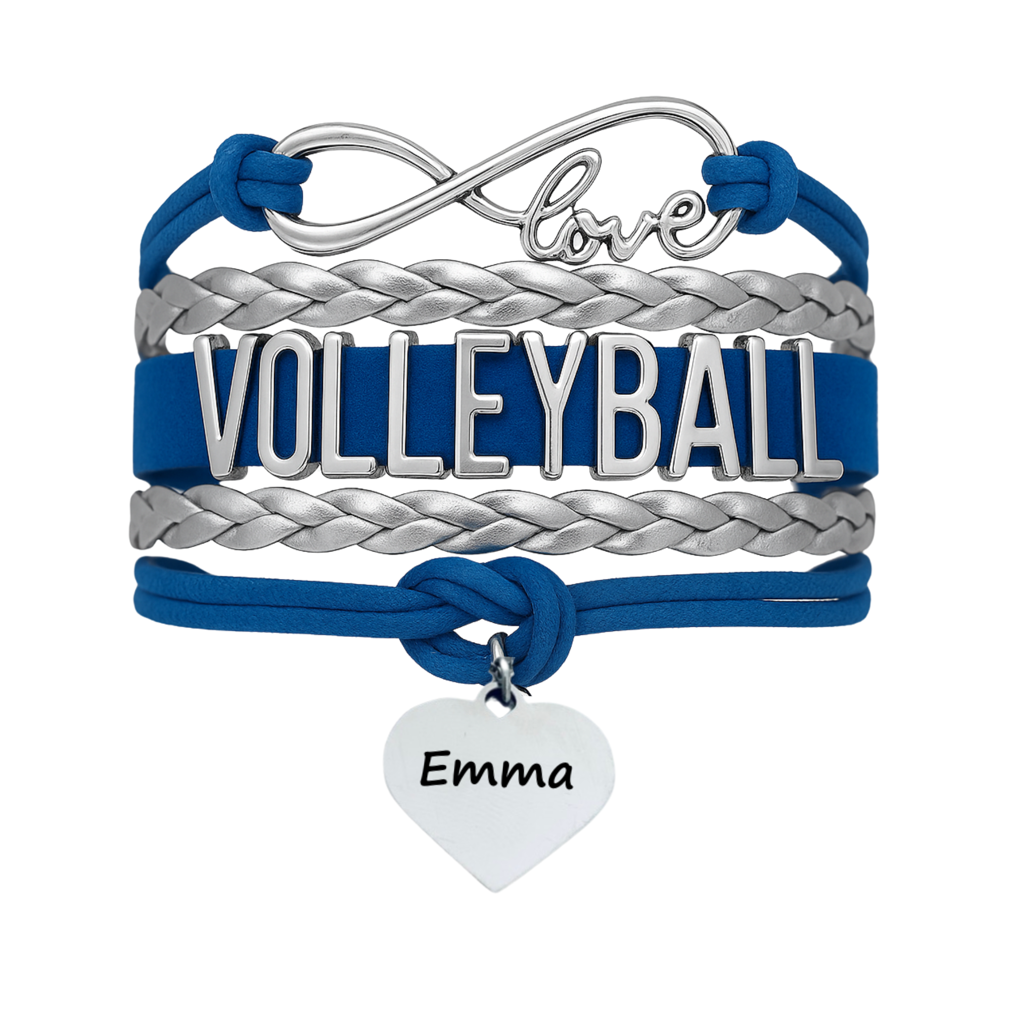 Girls Engraved Volleyball Bracelet-15 Team Colors