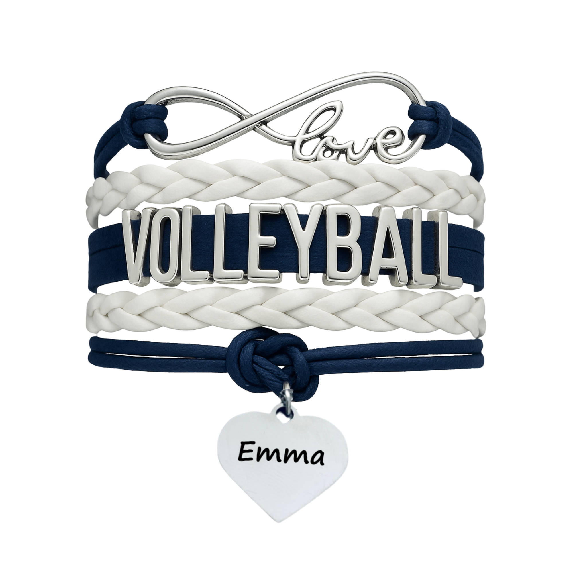 Girls Engraved Volleyball Bracelet-15 Team Colors