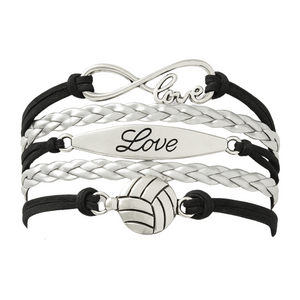 Love Volleyball Infinity Bracelet