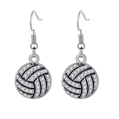 Volleyball Rhinestone Earrings