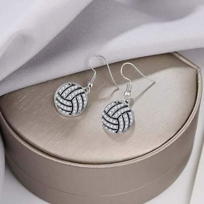 Volleyball Rhinestone Earrings