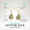 Gold volleyball earrings with a unique design, high-quality gold plating, perfect volleyball gift for loved ones.